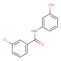 Chemical structure of 3-chloro-N-(3-hydroxyphenyl)benzamide - CSSB00000584470