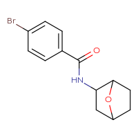 Chemical structure of 4-bromo-N-{7-oxabicyclo[2.2.1]heptan-2-yl}benzamide - CSSB00006261528