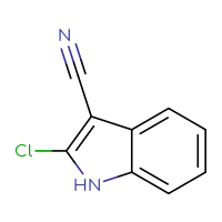 Chemical structure of 2-chloro-1H-indole-3-carbonitrile - CSSB00009880490