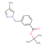 Chemical structure of tert-butyl 3-[(4-methyl-1H-pyrazol-1-yl)methyl]benzoate - CSSB02024017361