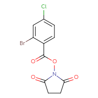 Chemical structure of 2,5-dioxopyrrolidin-1-yl 2-bromo-4-chlorobenzoate - CSSB02172879502