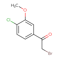 Chemical structure of 2-bromo-1-(4-chloro-3-methoxyphenyl)ethan-1-one - CSSB00010768285