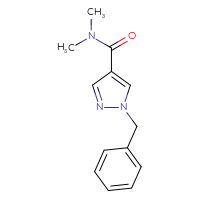 Chemical structure of 1-benzyl-N,N-dimethyl-1H-pyrazole-4-carboxamide - CSSB00113630300