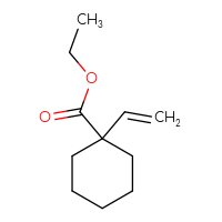 Chemical structure of ethyl 1-ethenylcyclohexane-1-carboxylate - CSSB00154081563