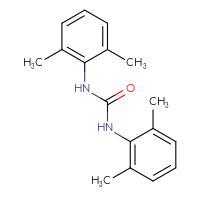 Chemical structure of 1,3-bis(2,6-dimethylphenyl)urea - CSSB00159995454