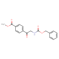 Chemical structure of methyl 4-(2-{[(benzyloxy)carbonyl]amino}acetyl)benzoate - CSSB03496567260