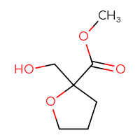 Chemical structure of methyl 2-(hydroxymethyl)oxolane-2-carboxylate - CSSB00102954706