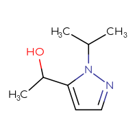 Chemical structure of 1-[1-(propan-2-yl)-1H-pyrazol-5-yl]ethan-1-ol - CSSB00014503571