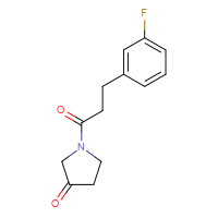 Chemical structure of 1-[3-(3-fluorophenyl)propanoyl]pyrrolidin-3-one - CSSB02499368801