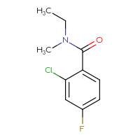 Chemical structure of 2-chloro-N-ethyl-4-fluoro-N-methylbenzamide - CSSB00103304195