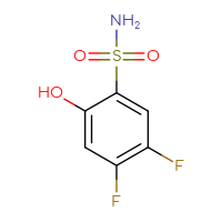 Chemical structure of 4,5-difluoro-2-hydroxybenzene-1-sulfonamide - CSSB00015542088