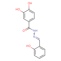 Chemical structure of 3,4-dihydroxy-N'-[(2-hydroxyphenyl)methylidene]benzohydrazide - CSSB00103947488