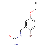 Chemical structure of [(2-bromo-5-ethoxyphenyl)methyl]urea - CSSB20496446083