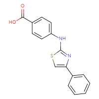 Chemical structure of 4-[(4-phenyl-1,3-thiazol-2-yl)amino]benzoic acid - CSSB00028099469