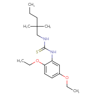 Chemical structure of 1-(2,5-diethoxyphenyl)-3-(2,2-dimethylpentyl)thiourea - CSSB15856405754
