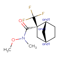 Chemical structure of rac-(1R,2R,4S)-N-methoxy-N-methyl-2-(trifluoromethyl)bicyclo[2.2.1]heptane-2-carboxamide - CSSB21291563728