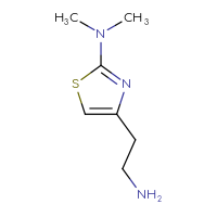 Chemical structure of 4-(2-aminoethyl)-N,N-dimethyl-1,3-thiazol-2-amine - CSSB00000748462