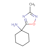 Chemical structure of 1-(3-methyl-1,2,4-oxadiazol-5-yl)cyclohexan-1-amine - CSSB00011448563