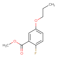 Chemical structure of methyl 2-fluoro-5-propoxybenzoate - CSSB03554599743