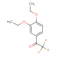 Chemical structure of 1-(3,4-diethoxyphenyl)-2,2,2-trifluoroethan-1-one - CSSB00008050843