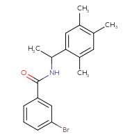 Chemical structure of 3-bromo-N-[1-(2,4,5-trimethylphenyl)ethyl]benzamide - CSSB15346995234