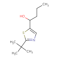 Chemical structure of 1-(2-tert-butyl-1,3-thiazol-5-yl)butan-1-ol - CSSB00117217315
