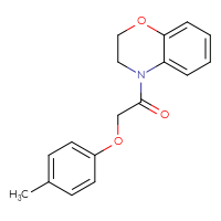 Chemical structure of 1-(3,4-dihydro-2H-1,4-benzoxazin-4-yl)-2-(4-methylphenoxy)ethan-1-one - CSSB00046242769
