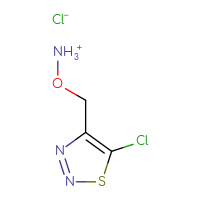 Chemical structure of [(5-chloro-1,2,3-thiadiazol-4-yl)methoxy]azanium chloride - CSSB02125603838