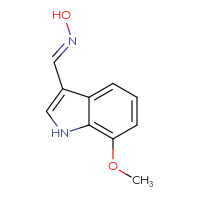 Chemical structure of (E)-N-[(7-methoxy-1H-indol-3-yl)methylidene]hydroxylamine - CSSB00016285541