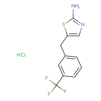 Chemical structure of 5-{[3-(trifluoromethyl)phenyl]methyl}-1,3-thiazol-2-amine hydrochloride - CSSB00000743663