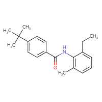 Chemical structure of 4-tert-butyl-N-(2-ethyl-6-methylphenyl)benzamide - CSSB00046226536