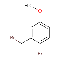 Chemical structure of 1-bromo-2-(bromomethyl)-4-methoxybenzene - CSSB00000761528