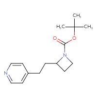Chemical structure of tert-butyl 2-[2-(pyridin-4-yl)ethyl]azetidine-1-carboxylate - CSSB06642814561