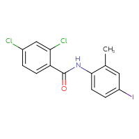 Chemical structure of 2,4-dichloro-N-(4-iodo-2-methylphenyl)benzamide - CSSB00046696820