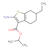 Chemical structure of propan-2-yl 2-amino-6-ethyl-4,5,6,7-tetrahydro-1-benzothiophene-3-carboxylate - CSSB00000407105