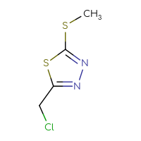 Chemical structure of 2-(chloromethyl)-5-(methylsulfanyl)-1,3,4-thiadiazole - CSSB00000052962