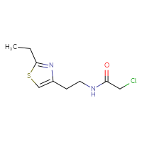 Chemical structure of 2-chloro-N-[2-(2-ethyl-1,3-thiazol-4-yl)ethyl]acetamide - CSSB01991486129