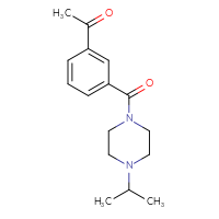 Chemical structure of 1-{3-[4-(propan-2-yl)piperazine-1-carbonyl]phenyl}ethan-1-one - CSSB02024967271