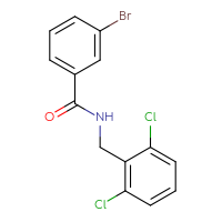 Chemical structure of 3-bromo-N-[(2,6-dichlorophenyl)methyl]benzamide - CSSB00031948022