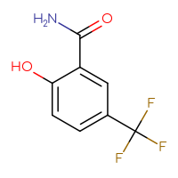 Chemical structure of 2-hydroxy-5-(trifluoromethyl)benzamide - CSSB00012344892