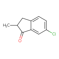 Chemical structure of 6-chloro-2-methyl-2,3-dihydro-1H-inden-1-one - CSSB00012183047