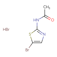 Chemical structure of N-(5-bromo-1,3-thiazol-2-yl)acetamide hydrobromide - CSSB00020621669