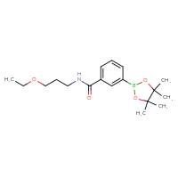 Chemical structure of N-(3-ethoxypropyl)-3-(4,4,5,5-tetramethyl-1,3,2-dioxaborolan-2-yl)benzamide - CSSB02195990443