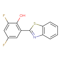 Chemical structure of 2-(1,3-benzothiazol-2-yl)-4,6-difluorophenol - CSSB06593116342