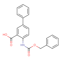 Chemical structure of 4-{[(benzyloxy)carbonyl]amino}-[1,1'-biphenyl]-3-carboxylic acid - CSSB00134637692