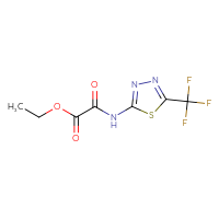 Chemical structure of ethyl {[5-(trifluoromethyl)-1,3,4-thiadiazol-2-yl]carbamoyl}formate - CSSB00020599618