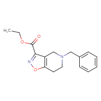Chemical structure of ethyl 5-benzyl-4H,5H,6H,7H-[1,2]oxazolo[4,5-c]pyridine-3-carboxylate - CSSB00010253696