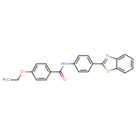 Chemical structure of N-[4-(1,3-benzothiazol-2-yl)phenyl]-4-ethoxybenzamide - CSSB00121711102