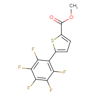 Chemical structure of methyl 5-(2,3,4,5,6-pentafluorophenyl)thiophene-2-carboxylate - CSSB00161187559