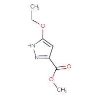 Chemical structure of methyl 5-ethoxy-1H-pyrazole-3-carboxylate - CSSB00051421555